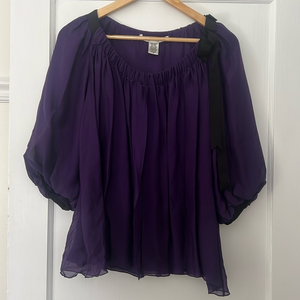 DVF silk shirt size 2